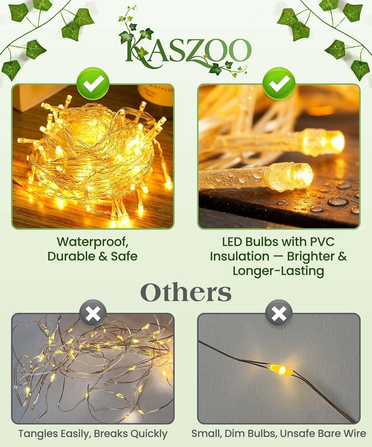 KASZOO_84Ft_12_Pack_Artificial_Ivy_Garland_Fake_Plants,_Vine_Hanging_Garland_with_CE_Certified_80_LED_String_Light,_Hanging_for_Home_Bedroom_Garden_Party_Wedding_Wall_Room_Decor,_Green