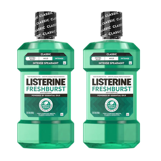 Listerine_Freshburst_Intense_Antiseptic_Mouthwash_for_Bad_Breath,_Kills_99.9%_of_Germs_that_Cause_Bad_Breath_&_Fight_Plaque_&_Gingivitis,_ADA_Accepted_Mouthwash,_Convenience_Pack,_2_x_1_L