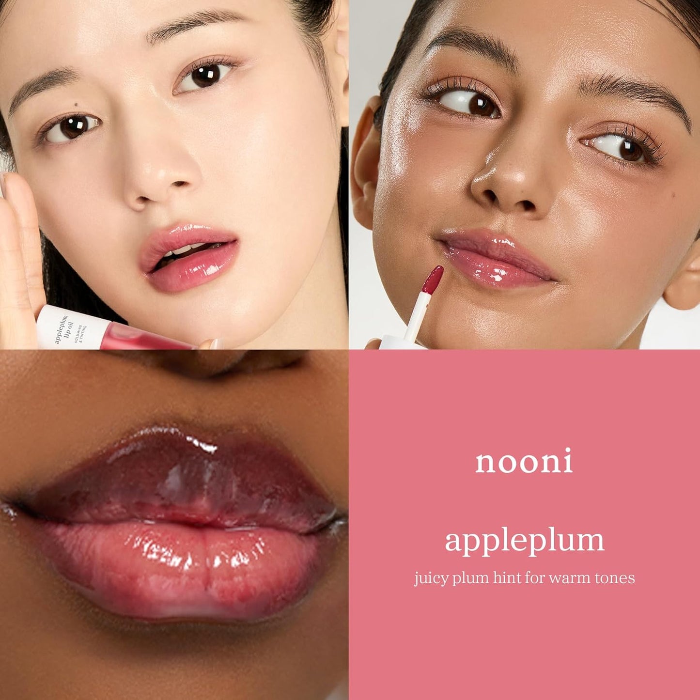 NOONI_Korean_Lip_Oil_-_Appleplum_|_Long-Lasting,_Moisturizing,_Plumping,_Revitalizing_for_Dry_Lips,_Waterproof,_No_Peel_Off,_Korean_Tint,_Hydrating_Lip_Stain,_Nourishing_Crystal_Clear,_0.12_FL_Oz