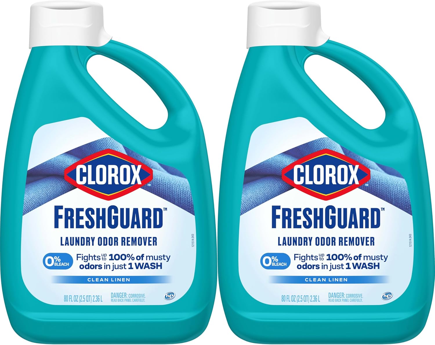 Clorox_FreshGuard_Laundry_Odor_Remover,_0%_Bleach,_Clean_Linen,_80_Fl_Oz.,_Pack_of_2_(Pack_May_Vary)