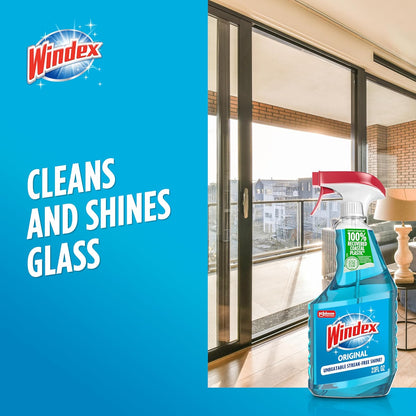 Windex_Glass_and_Window_Cleaner_Spray_Bottle,_Bottle_Made_from_100%_Recycled_Plastic,_Surface_Cleaning_Spray,_Original_Blue_Scent,_23_Fl_Oz_(Pack_of_6)
