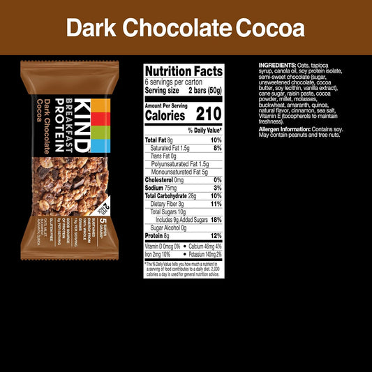 KIND_Breakfast_Protein_Bars,_Dark_Chocolate_Cocoa,_Healthy_Snacks,_Gluten_Free,_8g_Protein,_6_Count