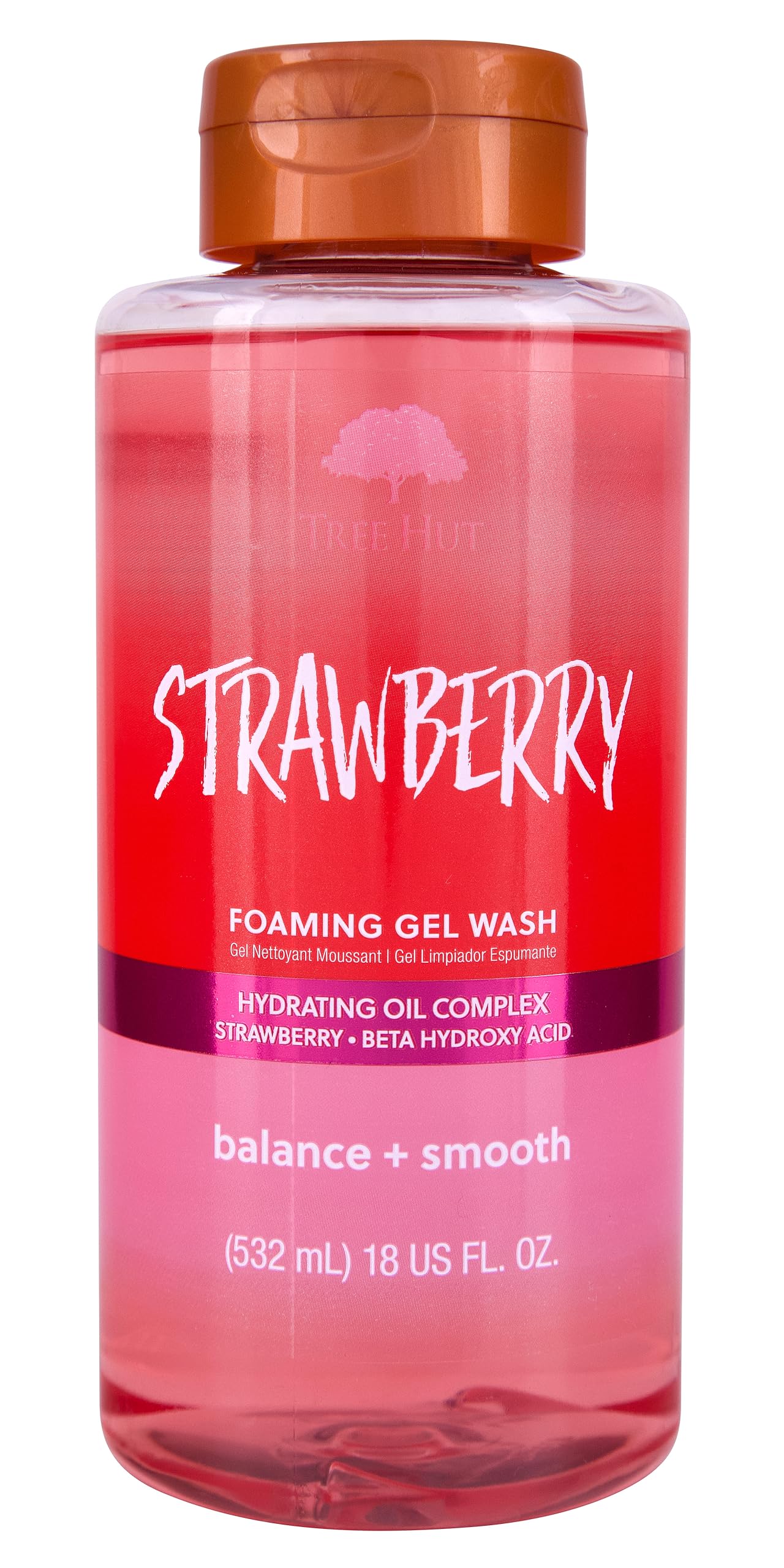Tree Hut Strawberry Foaming Gel Wash | Cleanse &amp;amp; Soothe Skin Without Stripping Moisture | Made with our Hydrating Oil Complex | 18 fl oz.