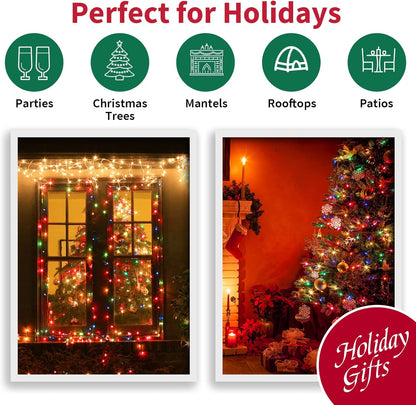 LAMPHOME_100_LED_Count_Multi_Christmas_Lights_-_21.6FT_LED_Mini_String,_Mini_led_Lights_for_Indoor_Outdoor_Home_Holiday_Party_Wedding_Independence_Day_Decoration