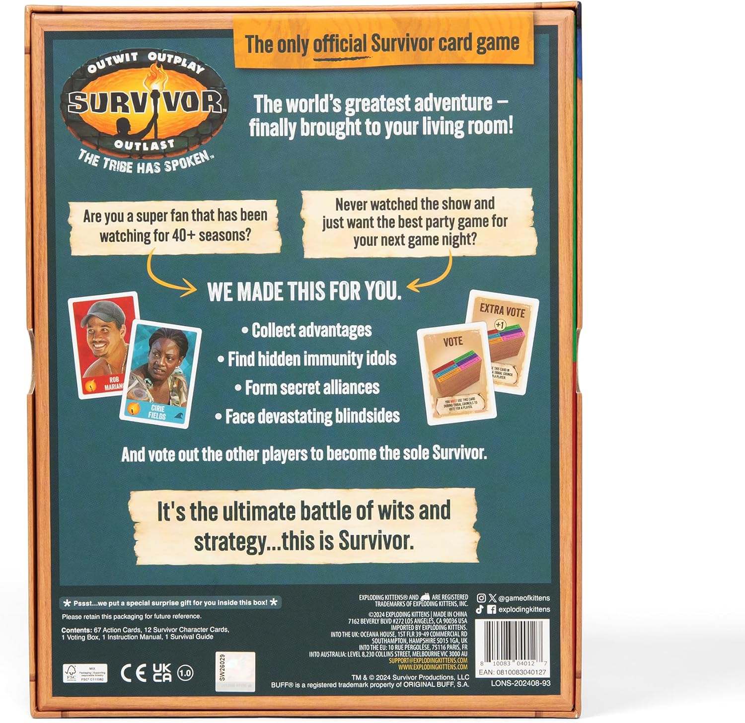 Exploding_Kittens_Survivor:_The_Tribe_Has_Spoken_3-6_Players_-_Ages_8+_-_30_Minutes_to_Play_-_Official_Card_Game_for_Survivor_Fans_-_Family_Game_Night,_Card_Game
