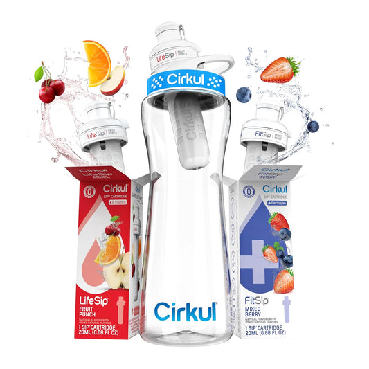 Cirkul_22oz._BPA-Free_Plastic_Water_Bottle_Starter_Kit_with_Blue_Lid,_2_Flavor_Cartridges_(1_LifeSip_Fruit_Punch,_1_FitSip_Mixed_Berry)_No_Sugar,_Zero_Calorie_Drink_Mix