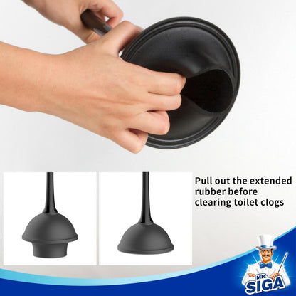 MR.SIGA_Toilet_Plunger_and_Bowl_Brush_Combo_for_Bathroom_Cleaning,_Black,_2_Sets