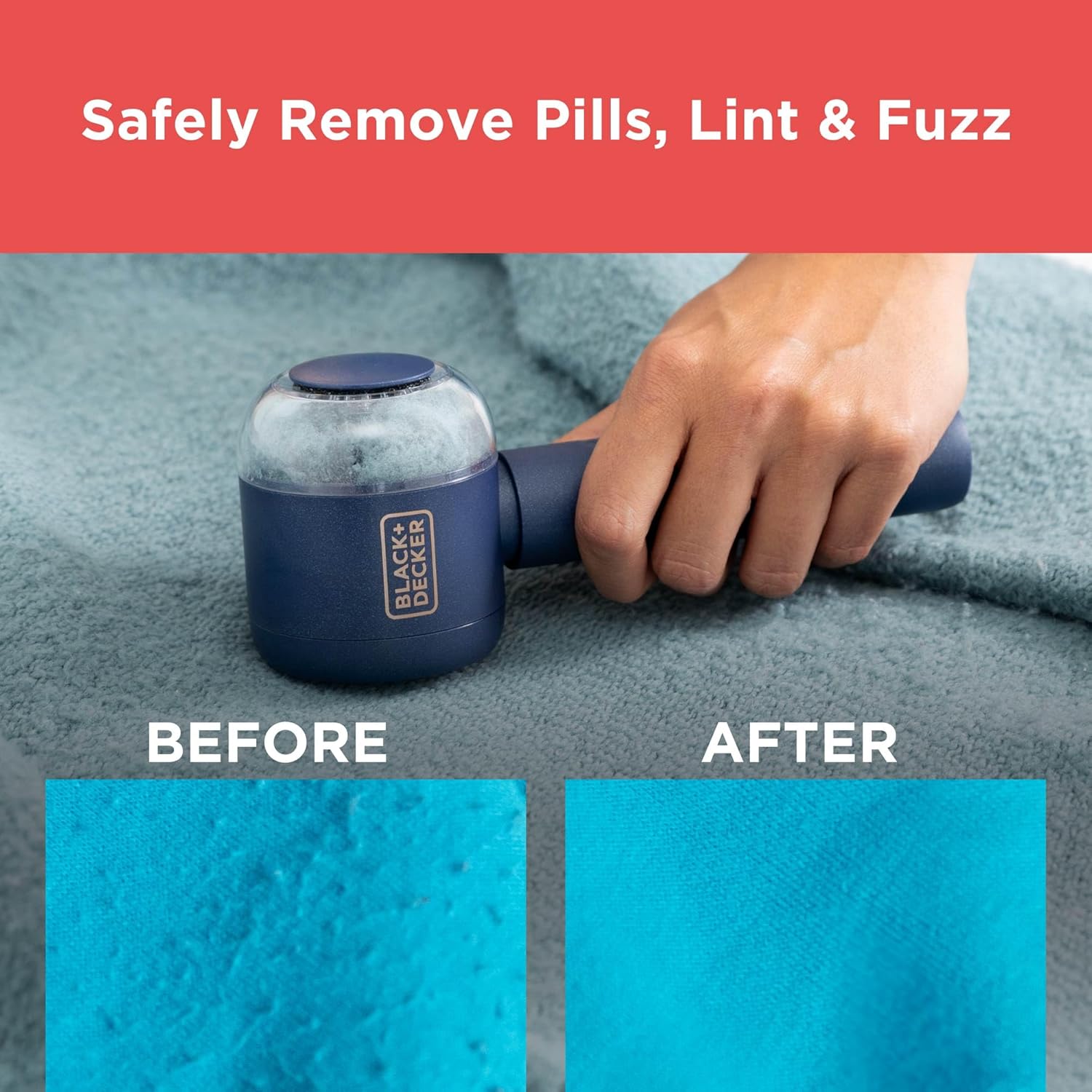 BLACK+DECKER_Rechargeable_USB-C_Fabric_&_Garment_Shaver_–_Large_Capacity_Lint_Remover_for_Clothing_and_Upholstery,_6_Stainless_Steel_Blades