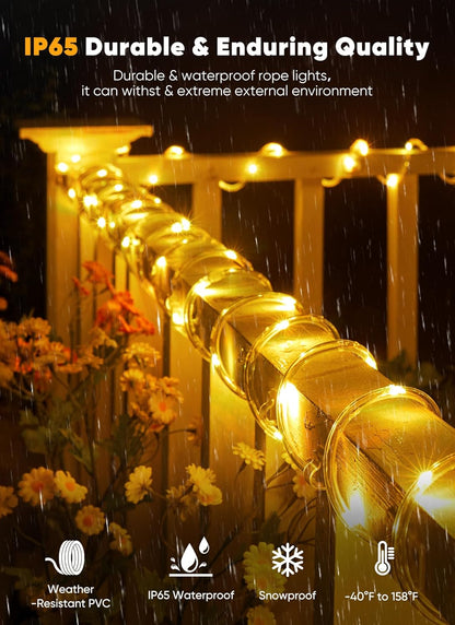 Brightown_Solar_Rope_Lights,_39FT_100LED_Outdoor_Solar_String_Lights,_IP65_Waterproof_Solar_Powered_Fairy_Lights_with_8_Lighting_Modes_for_Party_Garden_Yard_Home_Holiday_Tree_Decoration,_Warm_White