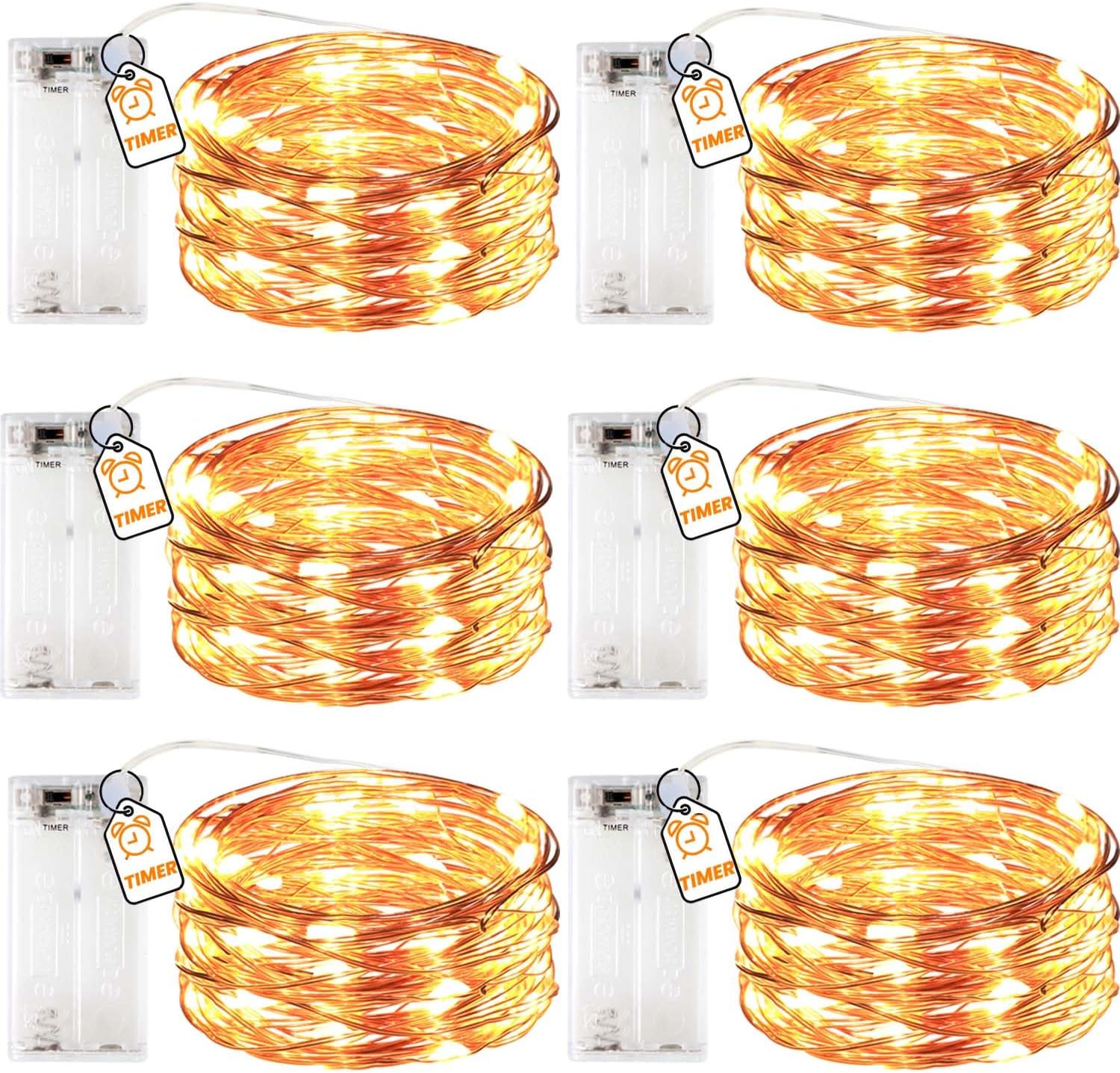 innotree_6_Pack_LED_Fairy_String_Lights_Battery_Operated_with_Timer,_10Ft_30LEDs_Battery_Powered_Copper_Wire_Mini_Firefly_Twinkle_Lights_for_Bedroom,_Christmas,_Wedding,_Party_Decoration,_Warm_White