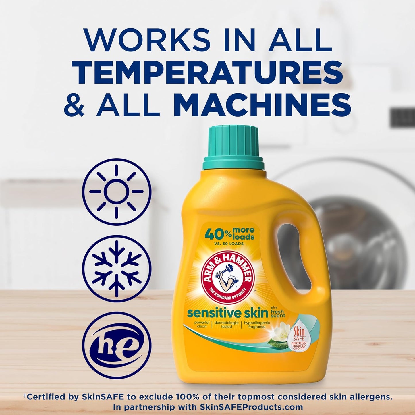ARM_&_HAMMER_Sensitive_Skin_Liquid_Laundry_Detergent,_Fresh_Scent,_105_fl_oz,_105_Loads