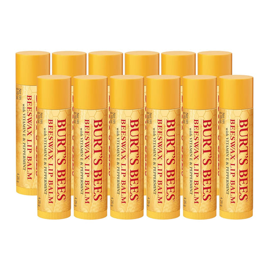 Burt's_Bees_Back_To_School_Gift_Ideas,_Lip_Balm_-_Original_Beeswax_12_Count_Pack_in_Bulk,_Lip_Moisturizer_With_Responsibly_Sourced_Beeswax,_Natural_Origin_Conditioning_Lip_Treatment,_12_Tubes,_0.15_oz