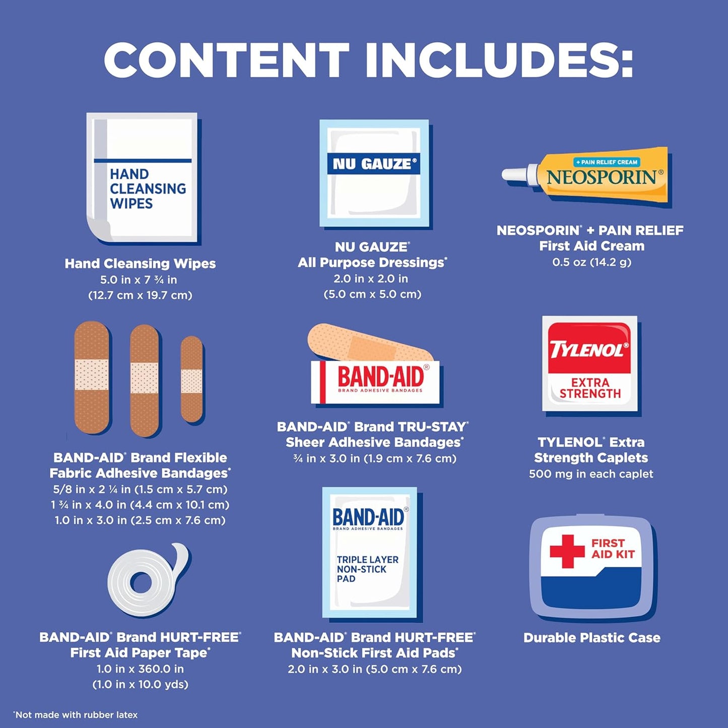 BAND-AID_Brand_Travel_Ready_Portable_Emergency_First_Aid_Kit,_Minor_Wound_Care,_Perfect_for_Home,_Car,_Camping,_Travel_&_Outdoor_Essentials,_Supplies_Include_Bandages,_Neosporin_&_Tylenol,_80_Piece