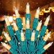 Warm White - Green Wire - 200 Count
