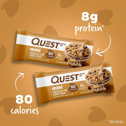Quest_Nutrition_Mini_Chocolate_Chip_Cookie_Dough_Protein_Bars,_8g_Protein,_1g_Sugar,_2g_Net_Carbs,_Gluten_Free,_14_Count