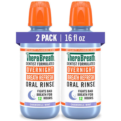 TheraBreath_Overnight_Mouthwash,_Fights_Bad_Breath_for_12_Hours,_Chamomile_Mint_Flavor,_Dentist_Formulated,_Fluoride_Rinse,_Alcohol_Free,_16_fl_oz_(Pack_of_2)
