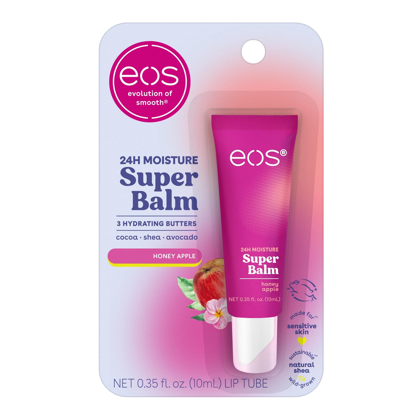 eos 24H Moisture Super Balm - Honey Apple, Day or Night Lip Treatment, Made for Sensitive Skin, Lip Balms &amp;amp; Moisturizers, 0.35 fl oz