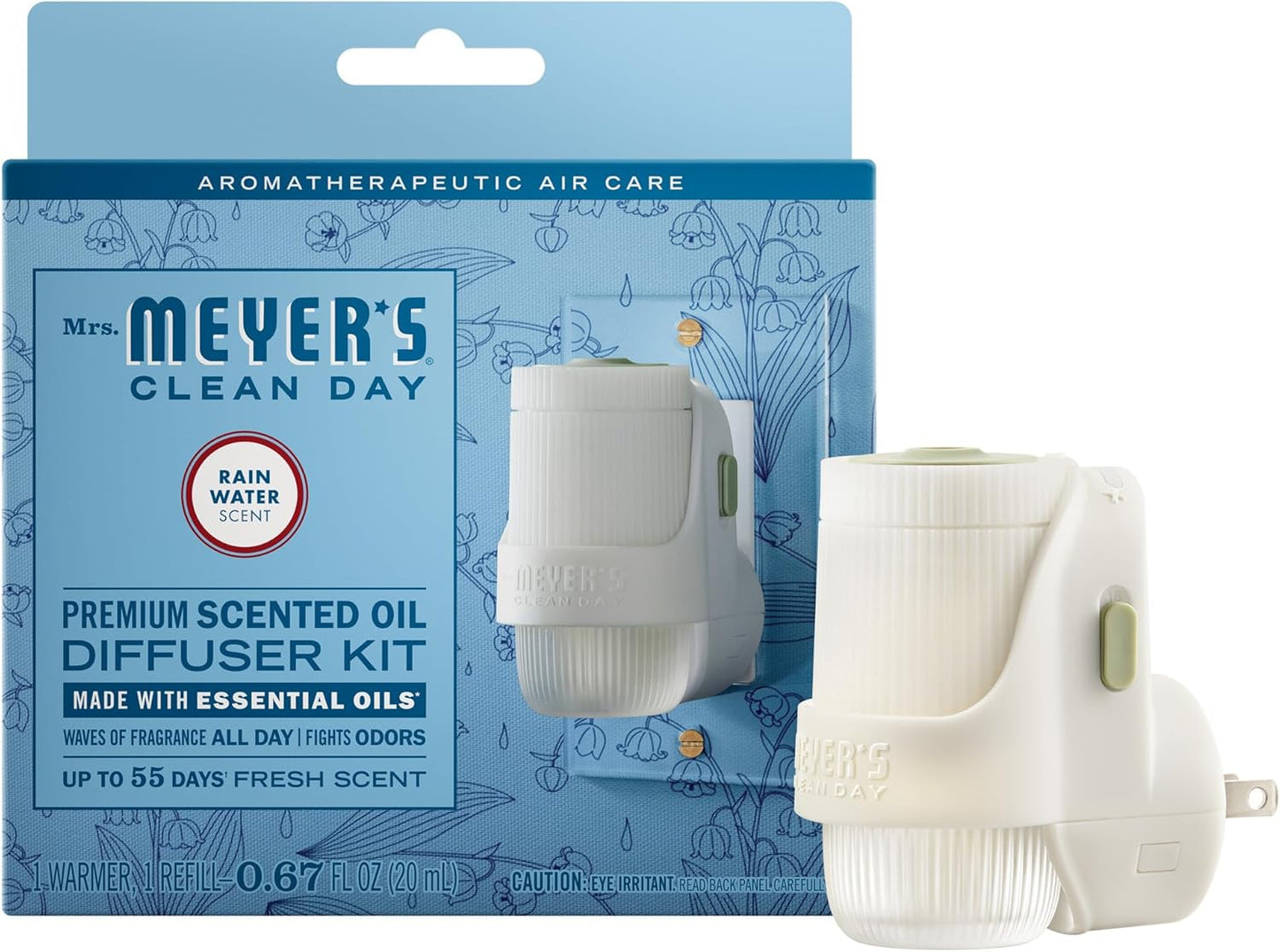 MRS._MEYER'S_CLEAN_DAY_Premium_Scented_Oil_Diffuser_Kit,_Rain_Water,_1_warmer_and_.67_fl_oz_refill