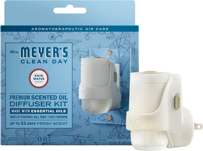 MRS._MEYER'S_CLEAN_DAY_Premium_Scented_Oil_Diffuser_Kit,_Rain_Water,_1_warmer_and_.67_fl_oz_refill