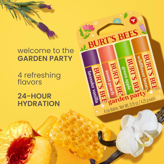 Burt's_Bees_4_Pack_Lavender_Vanilla,_Sweet_Peach,_Green_Apple,_Wildflower_Honey;_24_Hour_Moisture_Moisturizing_Lip_Balm,_100%_Natural_Origin,_Mother's_Day_Gift,_4_Tubes,_0.15_oz
