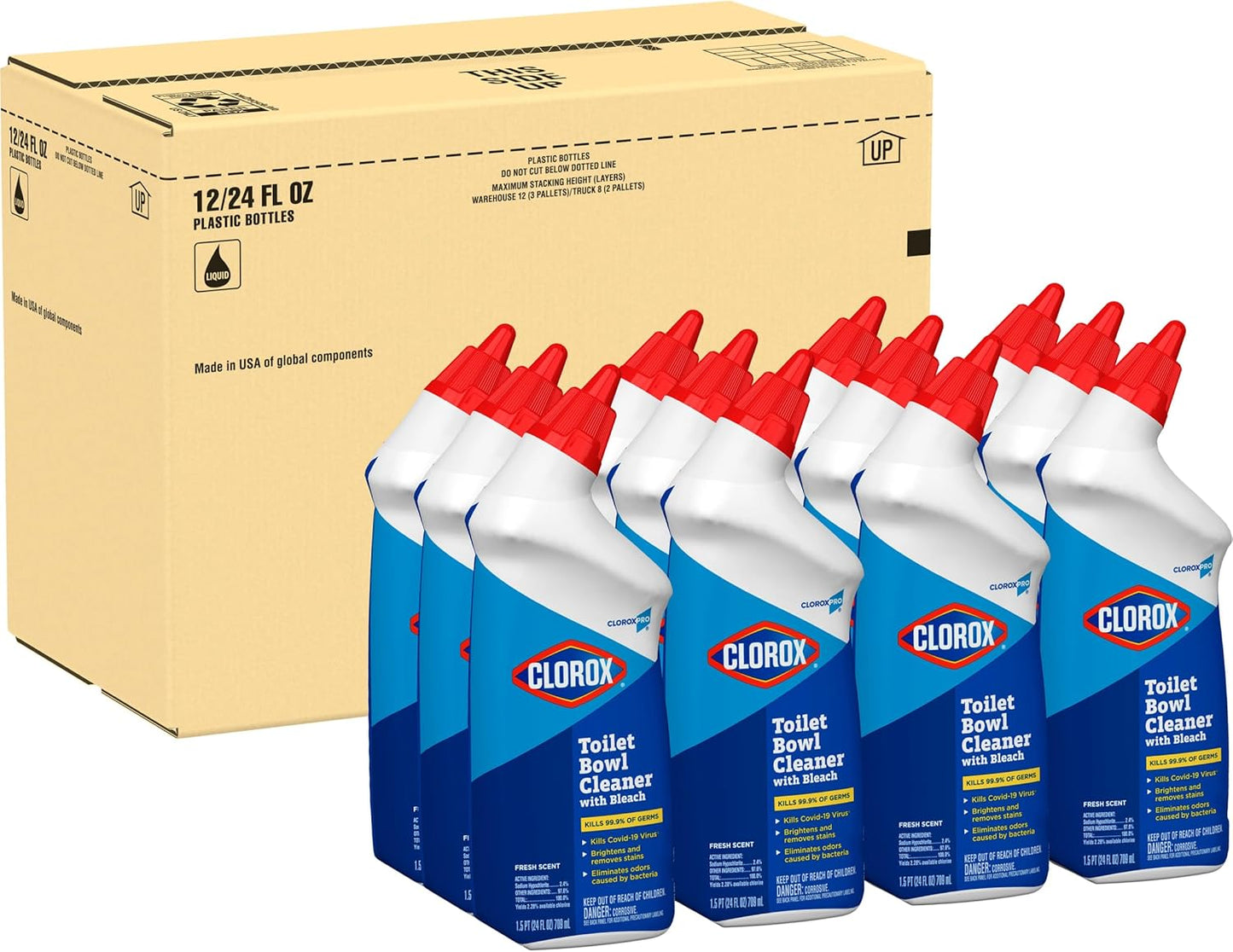 CloroxPro_Commercial_Solutions,_Clorox_Manual_Toilet_Bowl_Cleaner_with_Bleach,_Automatic_Toilet_Cleaner,_Fresh_Scent,_24_Ounces_(Pack_of_12)_-_00031