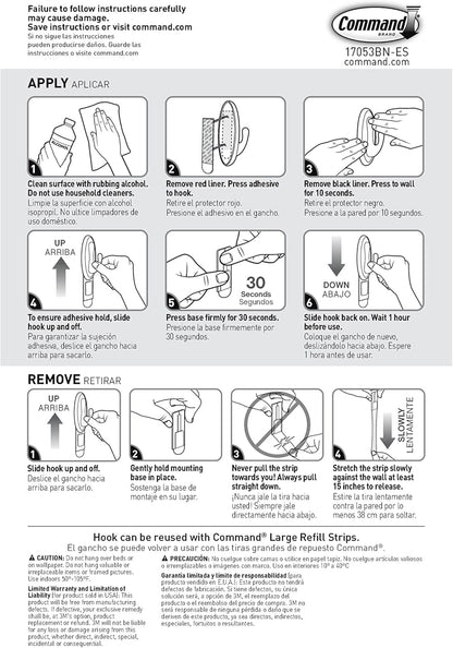 3M_Command_17053BN_Traditional_Plastic_Hook,_Large,_Brushed_Nickel