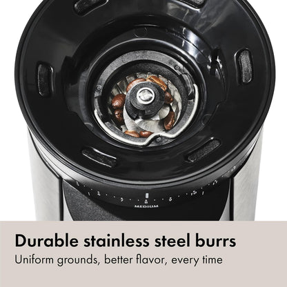 OXO_Brew_Conical_Burr_Coffee_Grinder_-_Silver,_Stainless_Steel_Burrs,_One-Touch_Automatic_Smart_Grind
