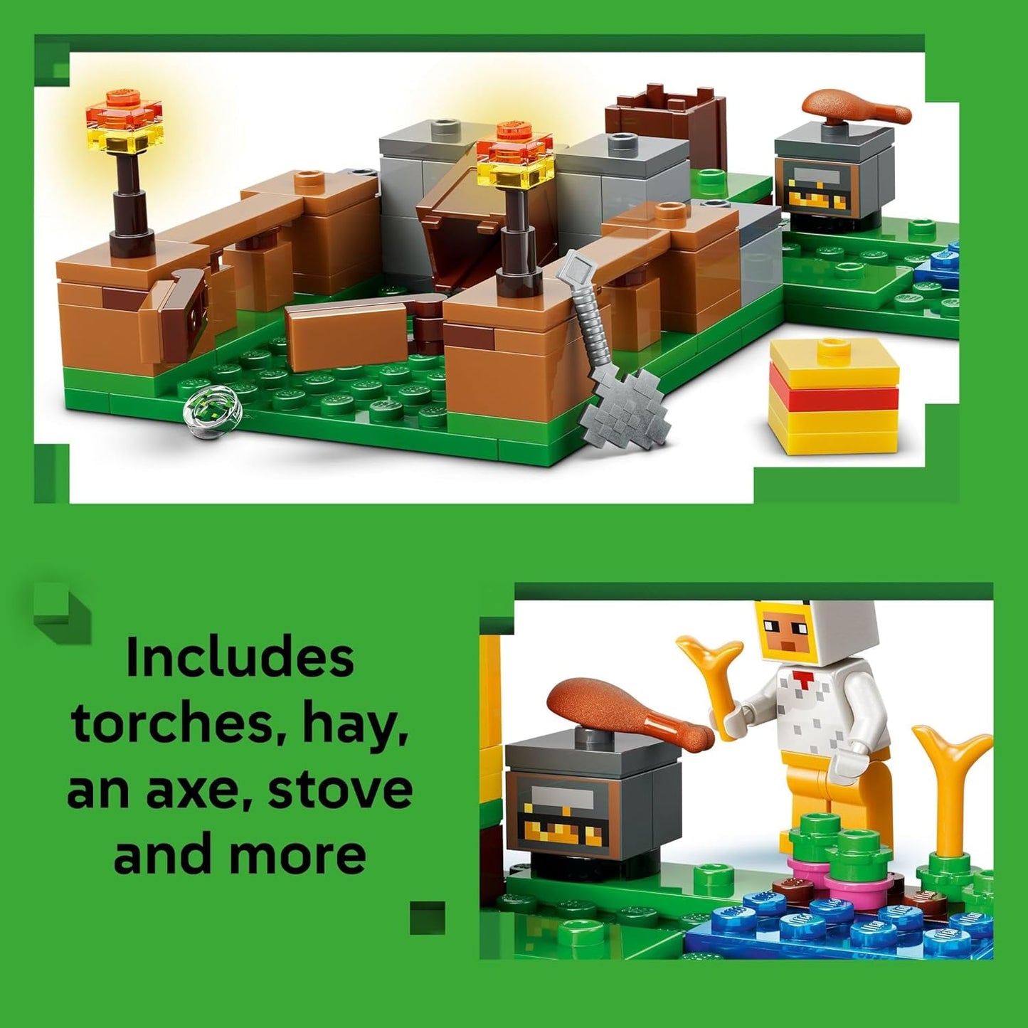 LEGO_Minecraft_Chicken_Farm_Building_Toy_for_Kids_-_Video_Game_Playset_&_Figures_for_Boys_&_Girls,_Ages_7+_-_Gift_for_Birthdays_-_21585