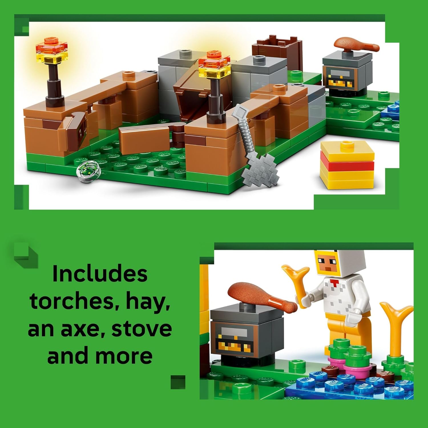 LEGO_Minecraft_Chicken_Farm_Building_Toy_for_Kids_-_Video_Game_Playset_&_Figures_for_Boys_&_Girls,_Ages_7+_-_Gift_for_Birthdays_-_21585