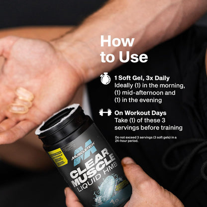 Muscletech_HMB_Supplements_1000mg,_Clear_Muscle_(42_Liquid_Softgels)_-_Highest_Grade_HMB_for_Lean_Muscle_&_Recovery-HMB_Free_Acid_Muscle_Supplement-Help_Decrease_Muscle_Breakdown_-_Packaging_May_Vary