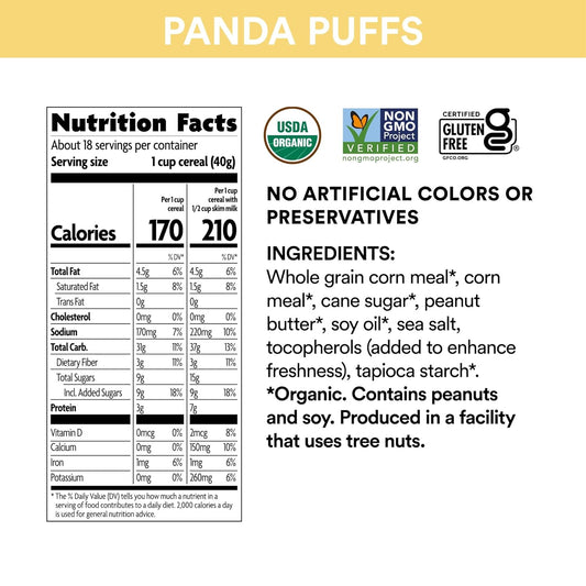 EnviroKidz_Organic_Panda_Puffs_Cereal,_10.6_oz_(Pack_of_1),_Peanut_Butter,_Gluten_Free,_Non-GMO,_by_Nature's_Path