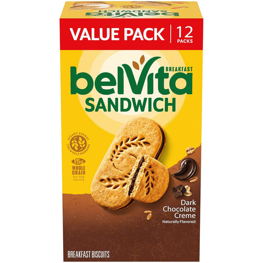 belVita_Breakfast_Bar_Biscuit_Sandwiches,_Dark_Chocolate_Creme,_Value_Pack,_12_Packs_(2_Biscuits_Per_Pack)