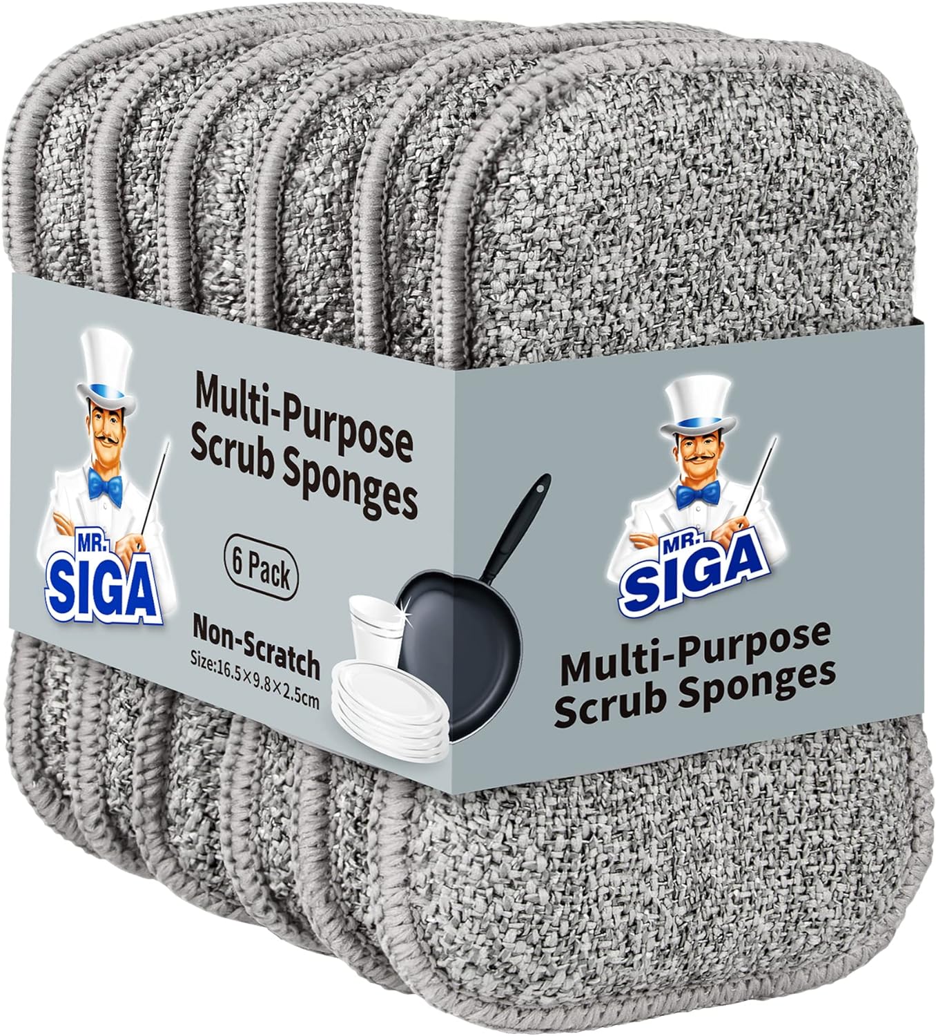 MR.SIGA_Dual-Sided_Scrub_Sponges,_Long_lasting,_Reusable_Dishwashing_Sponges_for_Kitchen,_6_Pack