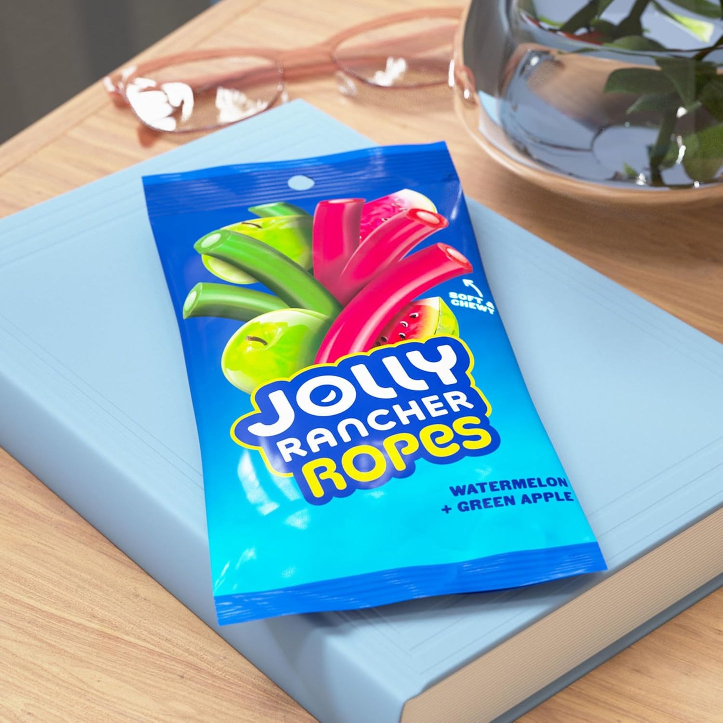 JOLLY_RANCHER_Ropes_Watermelon_and_Green_Apple_Flavored_Candy_Bag,_6_oz