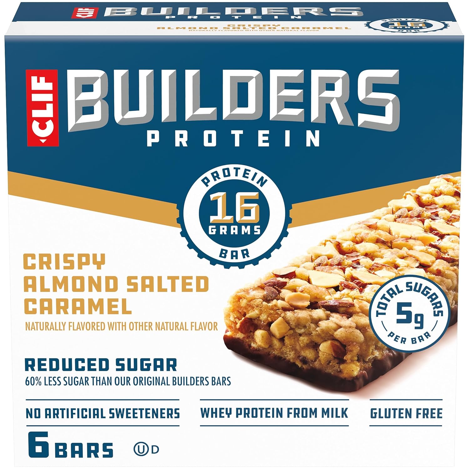 CLIF_BUILDERS_Protein_Bars_-_Crispy_Almond_Salted_Caramel_-_Reduced_Sugar_-_Gluten_Free_-_16g_Protein_-_No_Artificial_Sweeteners_-_1.97_oz._(6_Pack)