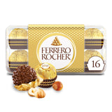Ferrero Rocher, Premium Milk Chocolate Hazelnut, Individually Wrapped, Chocolate Gift Box, 16 Count, 7 oz