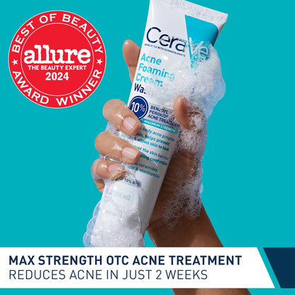 CeraVe_Acne_Foaming_Cream_Wash,_Gentle_Face_and_Body_Cleanser_with_Benzoyl_Peroxide_10%,_Hyaluronic_Acid,_and_Niacinamide,_10%_Benzoyl_Peroxide_Treatment_Clears_Pimples_and_Blackheads_5_Oz