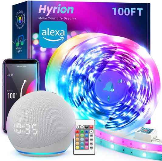 hyrion_Smart_LED_Lights_50_ft/100ft/200_ft,_Voice_Control_Strip_Lights_with_Alexa_and_Google_Assistant,_RGB_Color_Changing,_Music_Sync_WI-FI_Led_Lighting_with_App_Controlled_for_Room_Decor