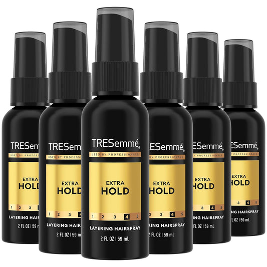TRESemme_Travel_Hairspray,_Extra_Hold,_6-Pack_–_Non-Aerosol_Hair_Spray_for_Layering,_Anti-Humidity,_Anti-Frizz_Hair_Products,_2_Oz_Ea