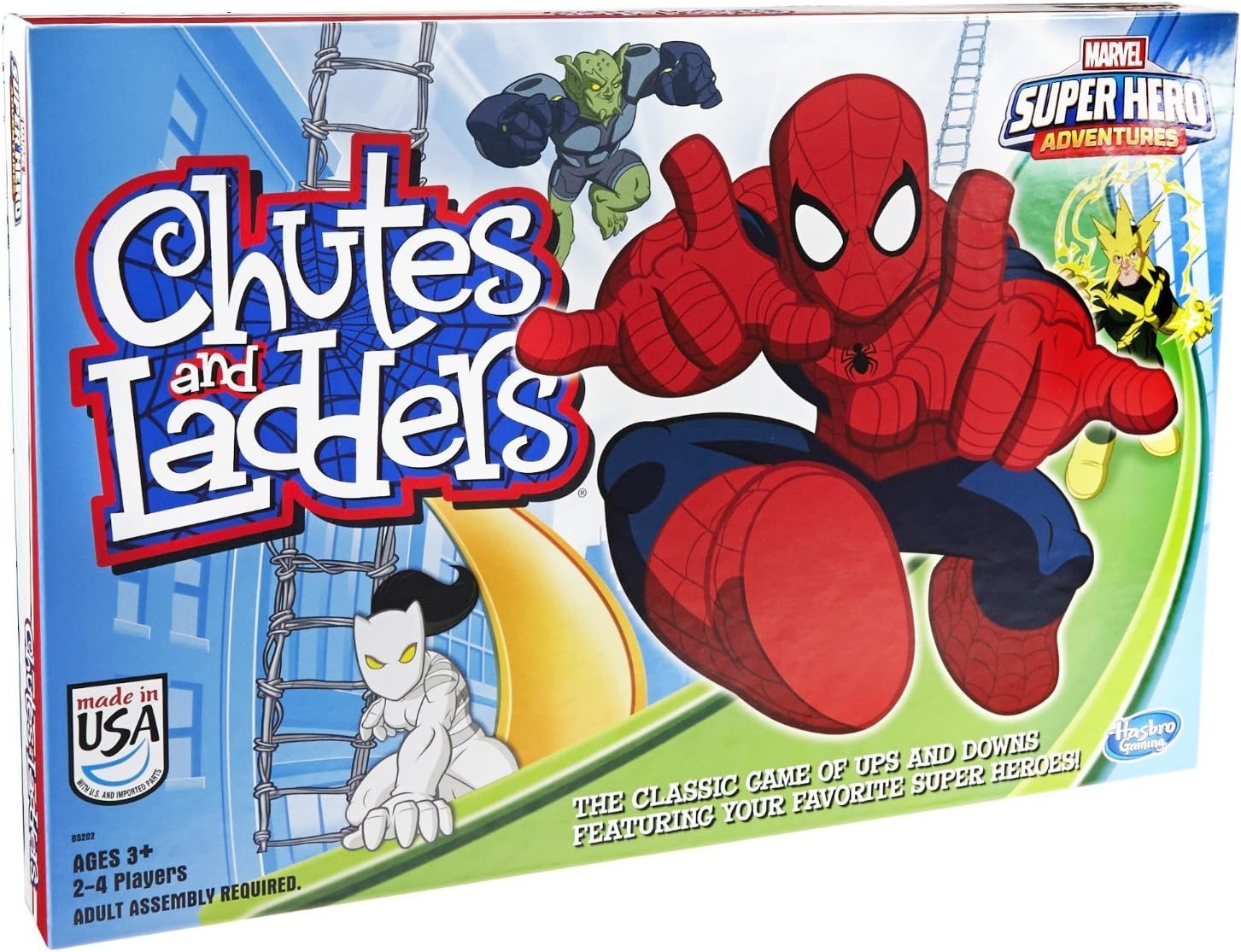 Hasbro_Gaming_Chutes_and_Ladders:_Marvel_Spider-Man_Edition_Board_Game_for_Kids_2-4_Players,_Preschool_Games,_Ages_3_and_Up_(Amazon_Exclusive)