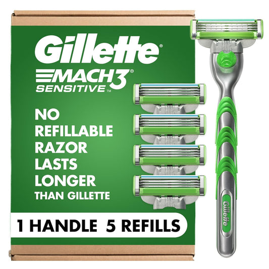 Gillette_Mach3_Sensitive_Shaving_Razor_for_Men,_1_Handle_and_5_Blade_Refills,_for_Sensitive_Skin