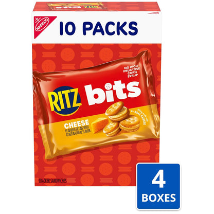 RITZ_Bits_Cheese_Sandwich_Crackers,_Bulk_Lunch_Snacks,_40_Snack_Packs_(4_Boxes)