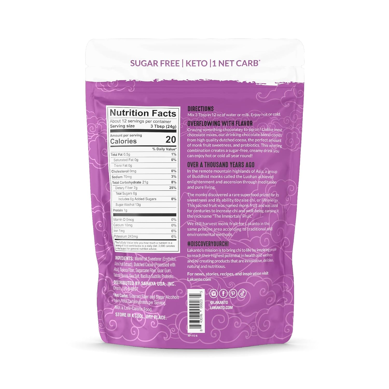 Lakanto_Sugar_Free_Drinking_Chocolate_-_Cold_or_Hot_Cocoa_Powder_Mix,_Shelf_Stable_Probiotics,_Monk_Fruit_Sweetener,_Keto_Diet_Friendly,_Vegan,_Dutch_Cocoa,_Gourmet_Taste_(Original_-_10_oz)