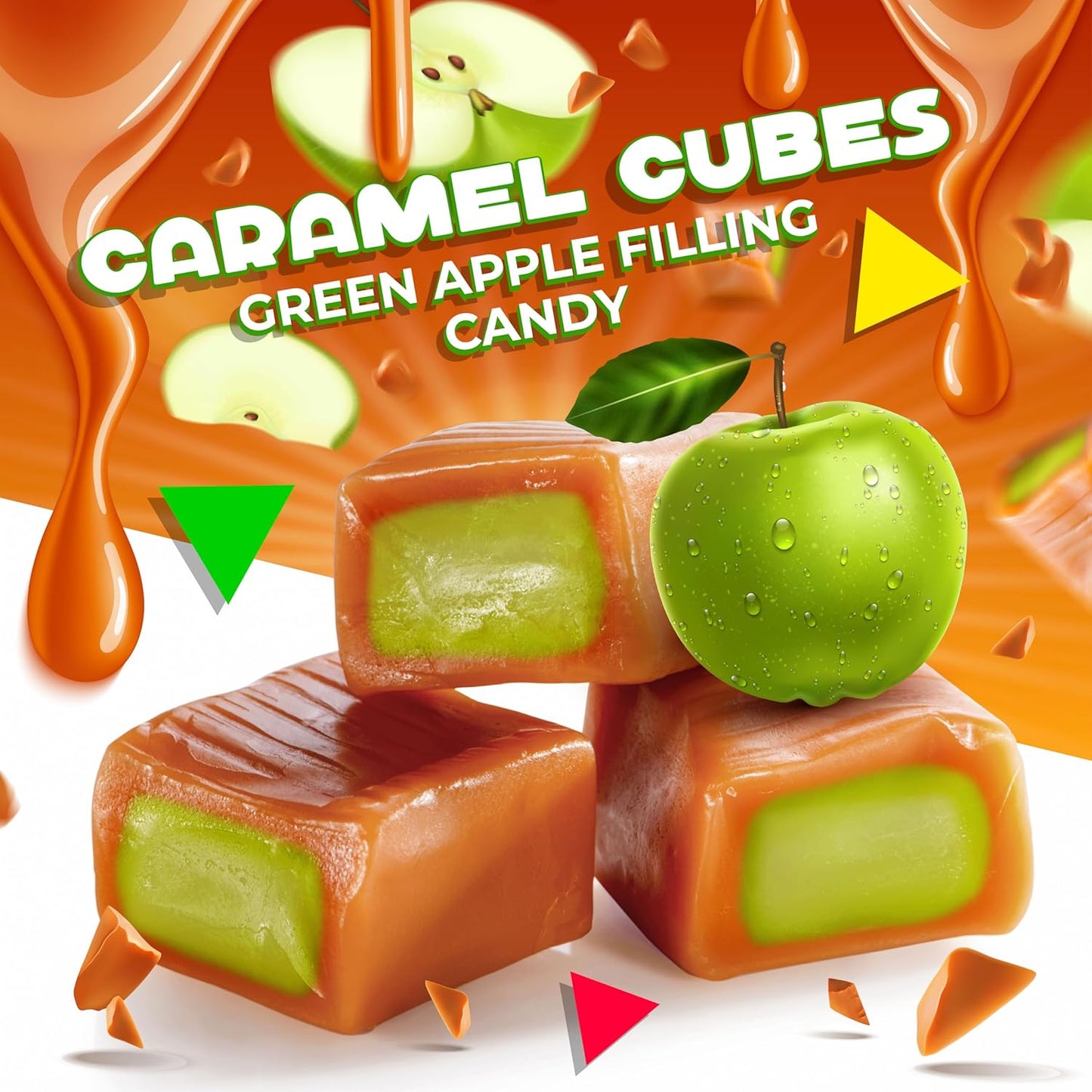 Caramel_Cubes_Candy_|_1_Pound_Bag_-_Approx._75_Count_|_Green_Apple_Filling_|_Individually_Wrapped