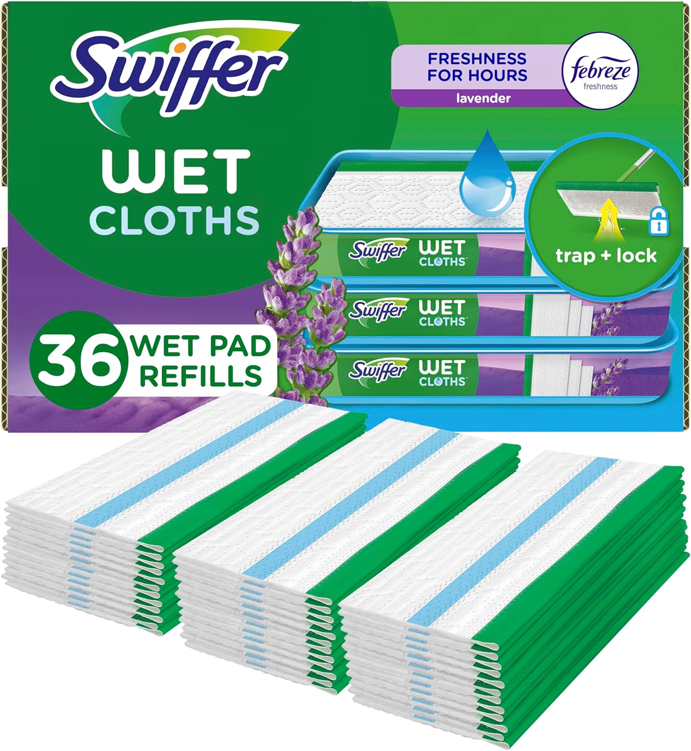 Swiffer_Sweeper_Wet_Mopping_Cloth_Multi_Surface_Refills,_Mops_for_Floor_Cleaning,_Febreze_Lavender_Scent,_36_Count