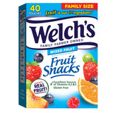 Welch's Fruit Snacks, Mixed Fruit, Perfect for School Lunches, Gluten Free, Bulk Pack, Individual Single Serve Bags, 0.8 oz (Pack of 40) Candy Bonbon