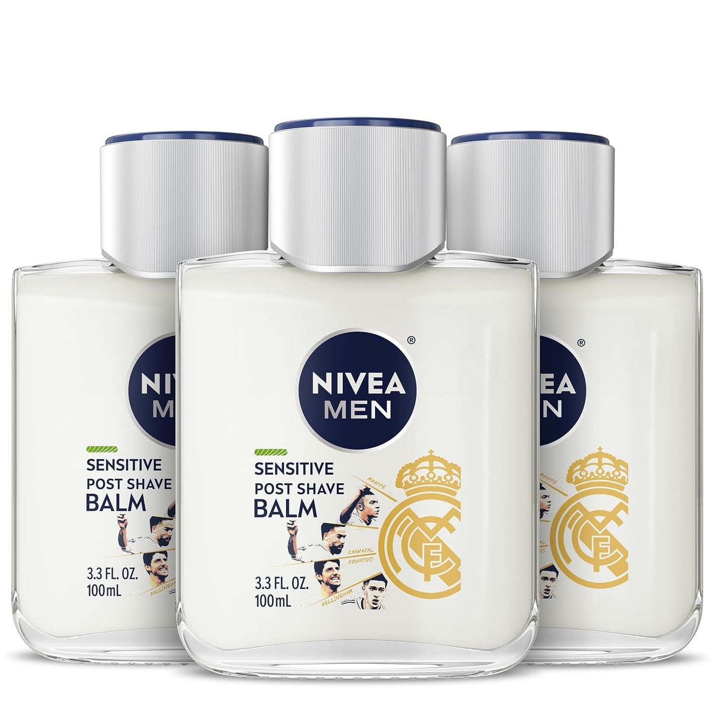 NIVEA_MEN_Real_Madrid_Limited_Edition_Design_Sensitive_Post_Shave_Balm,_with_VitaminPro_Complex,_Alcohol_Free_After_Shave_Balm_for_Men,_3.3_Fl_Oz_Bottle,_Pack_of_3