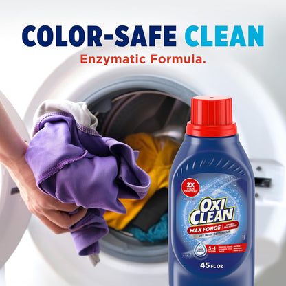 OxiClean_Max_Force_Advanced_Stain_Remover_Liquid,_Color-Safe,_Bleach-Free_Kids_and_Baby_Essential,_Use_with_Detergent_to_Remove_Messy_Stains_like_Berries,_Juice,_Mud,_Grass,_45_Fl_Oz