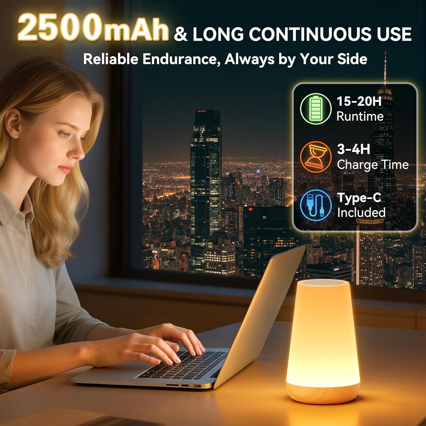 Auxmir_LED_Night_Light_Bedside_Lamp_Touch_and_Remote_Control_Dimmable_Tabletop_13_RGB_Colors_Changing_5_Brightness_Adjustable_Rechargeable_Portable_Lamp_for_Baby_Kids_Nursery_Bedroom_Bathroom_Camping