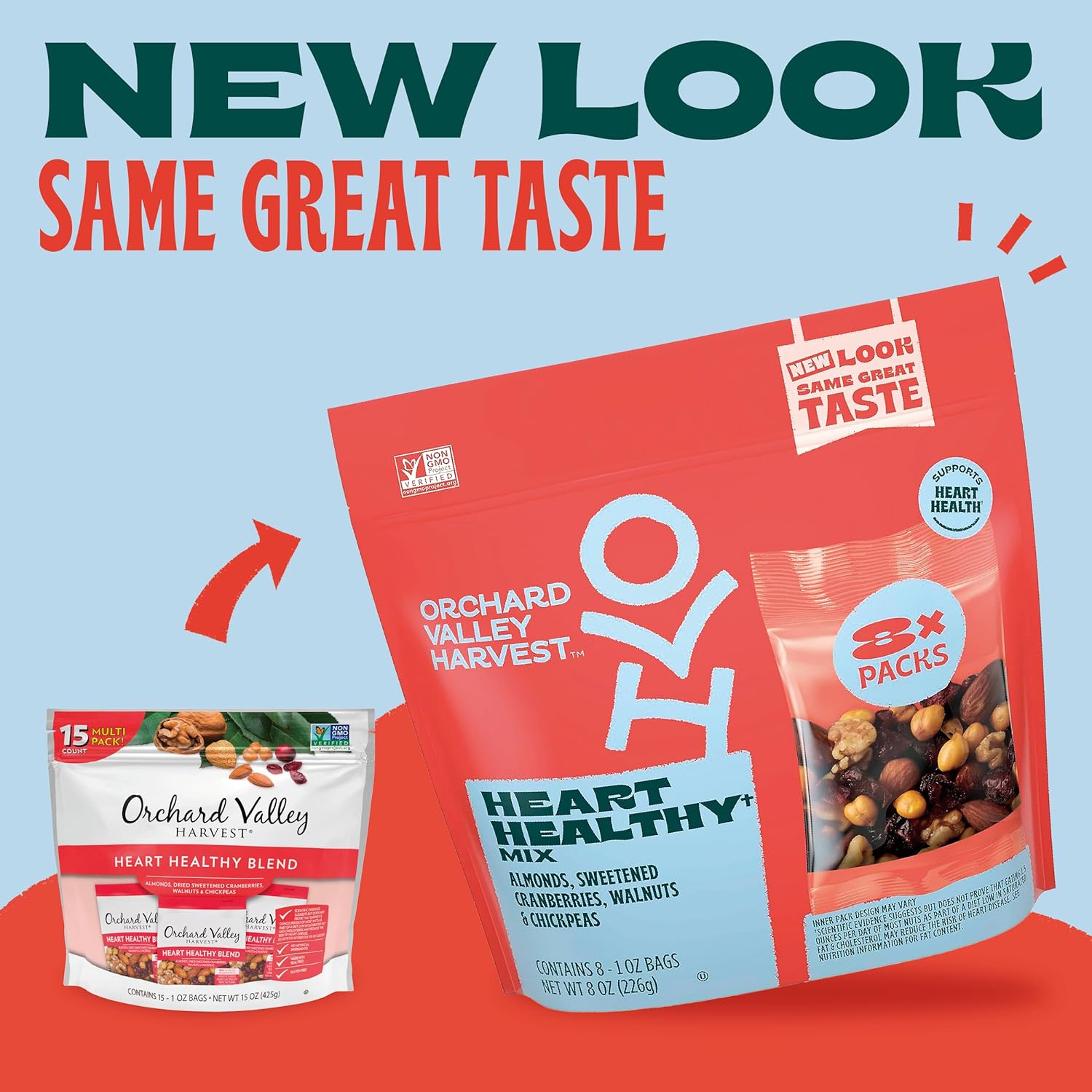 Orchard_Valley_Harvest_Heart_Healthy_Blend,_1_Ounce_Bags_(Pack_of_8),_Almonds,_Cranberries,_Walnuts,_and_Chickpeas,_Gluten_Free,_Non-GMO,_No_Artificial_Ingredients,_Healthy_Snacks_for_Adults